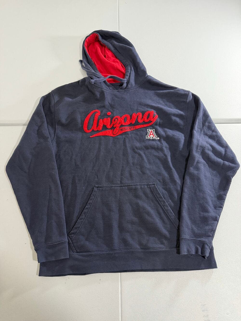 Arizona Wildcats Hoodie Mens XL Navy Red Pullover College Sweatshirt